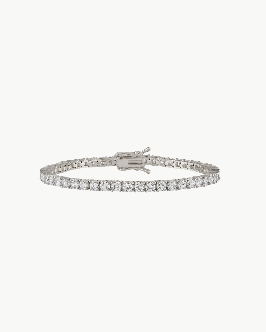 CRYSTAL TENNIS BRACELET IN SILVER - Romi Boutique