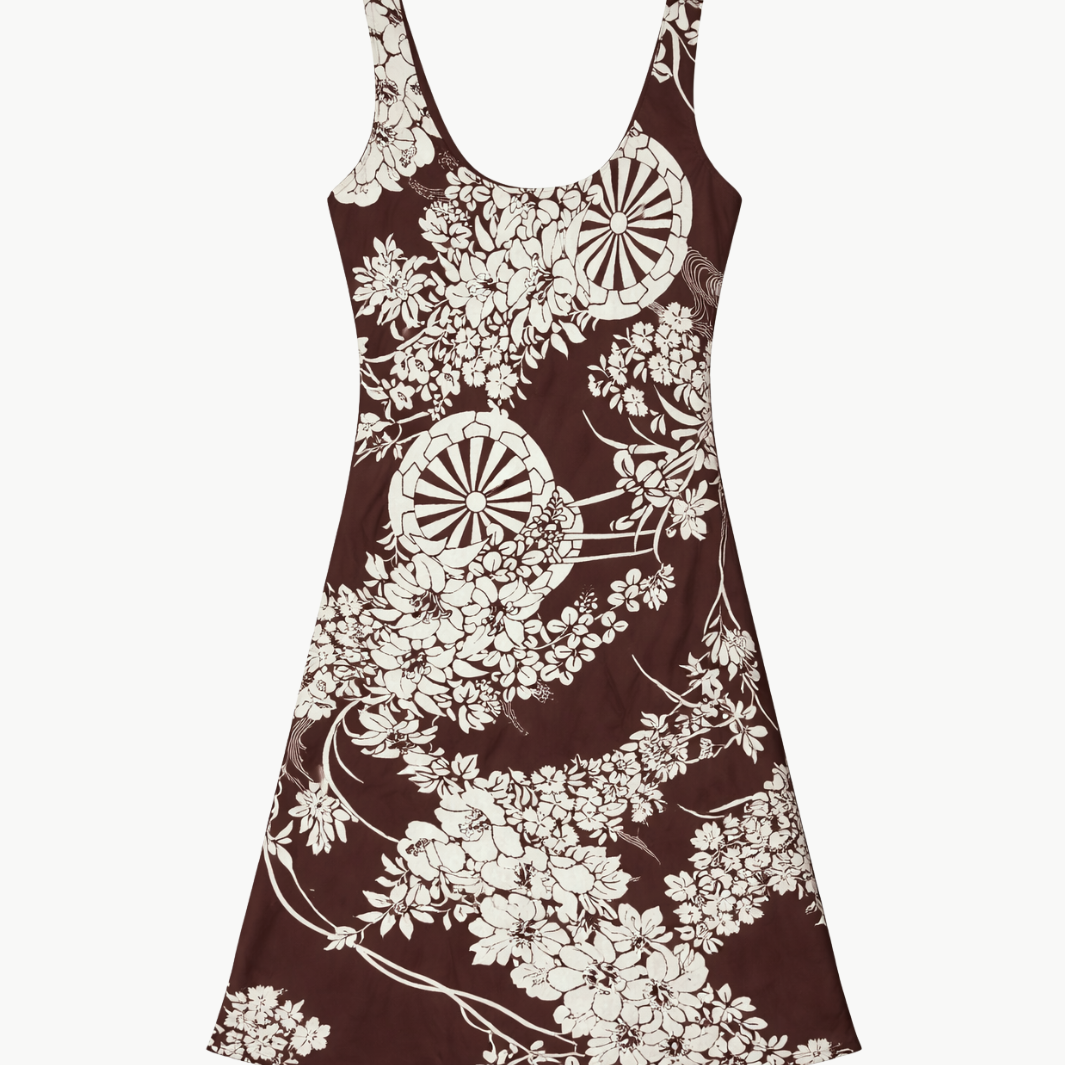 ADDIE AUBURN SPOKE SILK DRESS - Romi Boutique