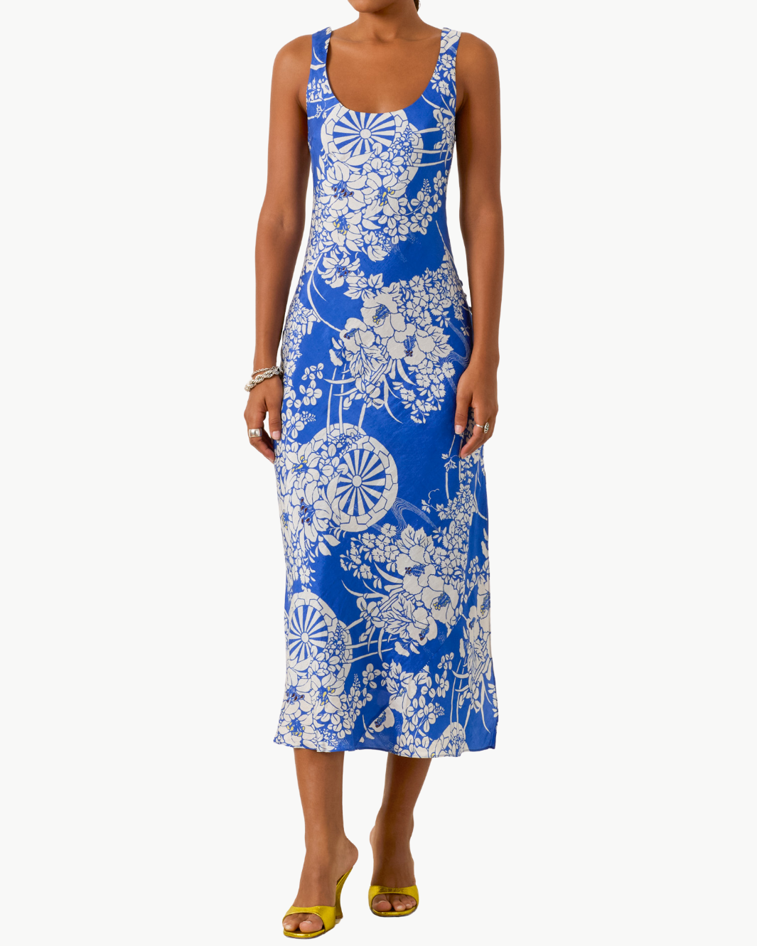 ADELE ROYAL SPOKE SILK DRESS - Romi Boutique