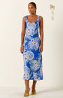 ADELE ROYAL SPOKE SILK DRESS - Romi Boutique