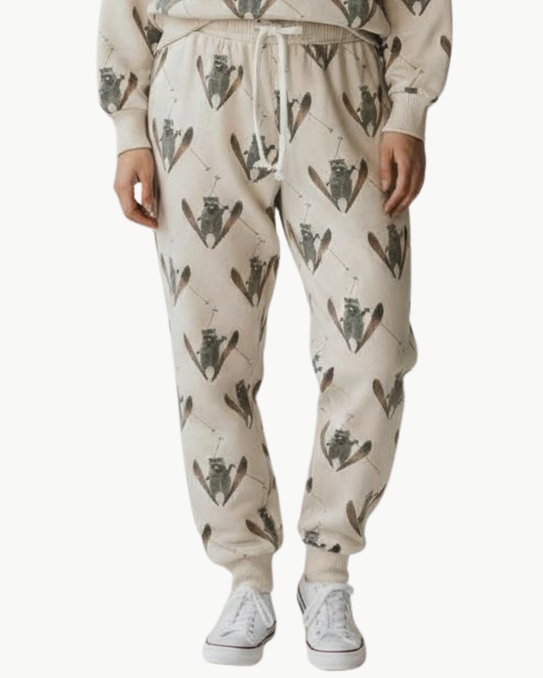 COZY PANT IN SKIING RACCOONS - Romi Boutique