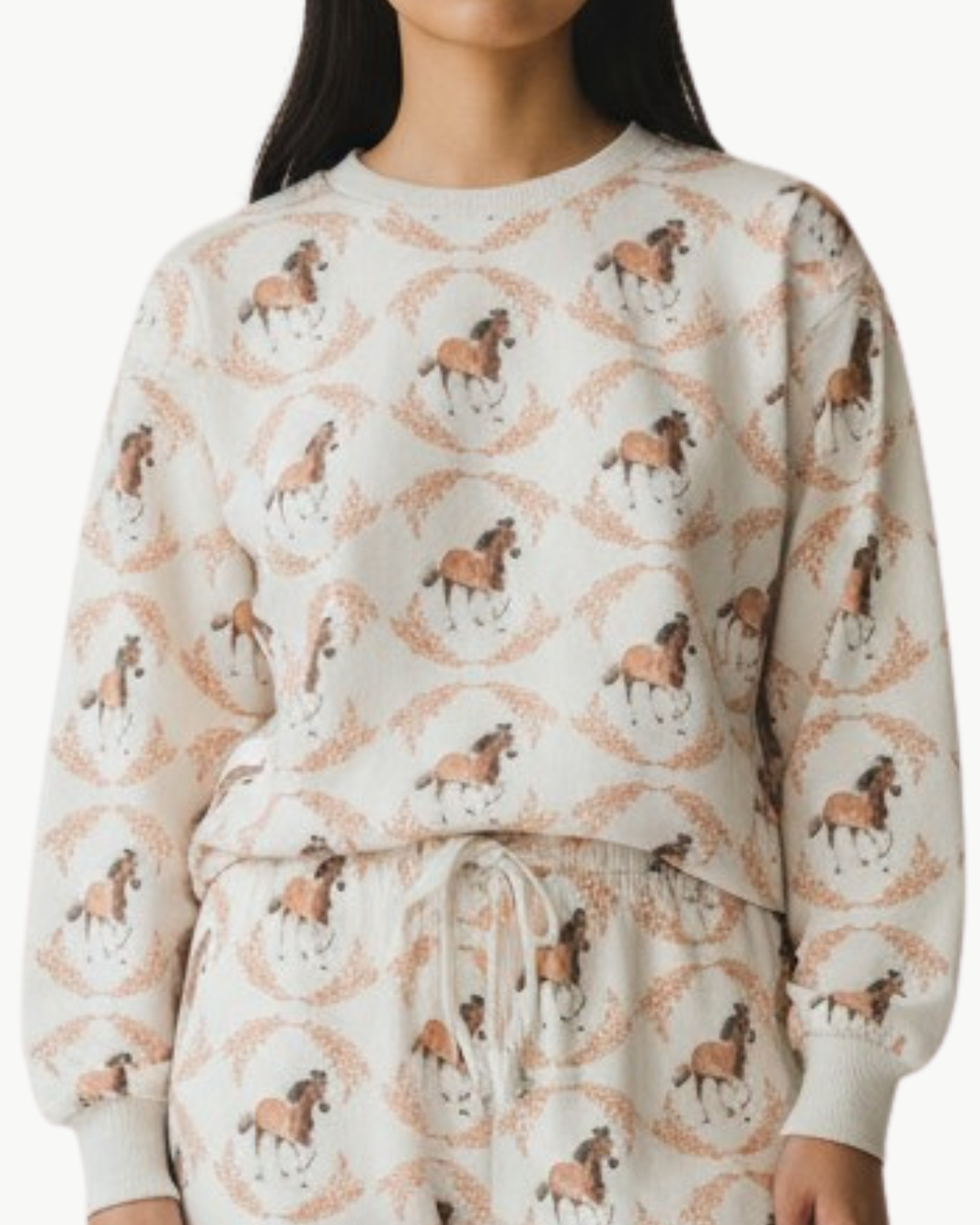 COZY TOP IN GARLAND HORSE - Romi Boutique