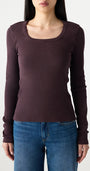 ANGELINA LONG SLEEVE IN AUBERGINE - Romi Boutique