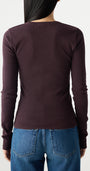 ANGELINA LONG SLEEVE IN AUBERGINE - Romi Boutique