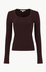 ANGELINA LONG SLEEVE IN AUBERGINE - Romi Boutique