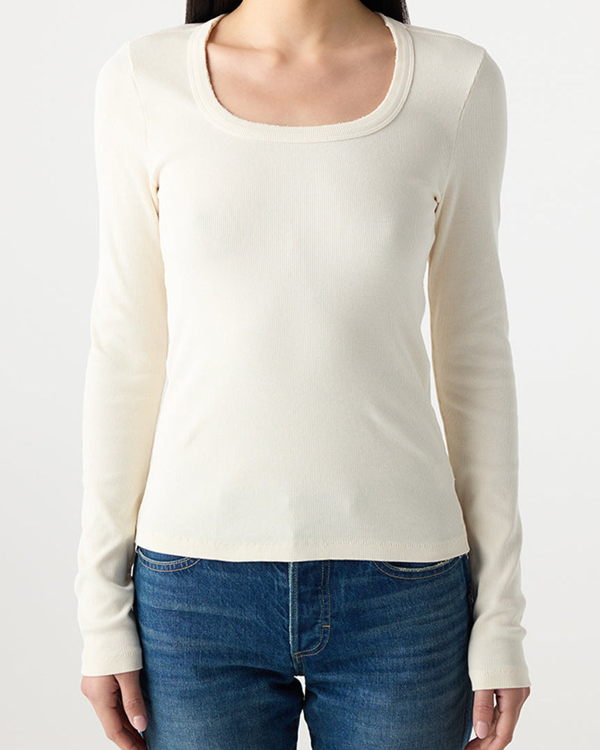 ANGELINA LONG SLEEVE IN BONE - Romi Boutique