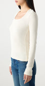 ANGELINA LONG SLEEVE IN BONE - Romi Boutique