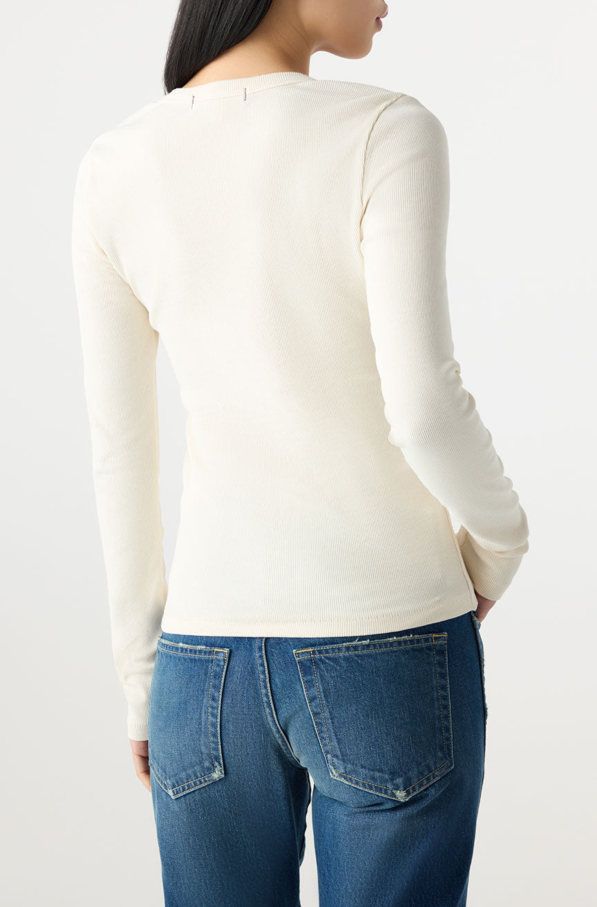 ANGELINA LONG SLEEVE IN BONE - Romi Boutique
