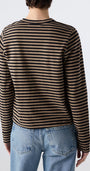 LOVE LONG SLEEVE IN SAND/BLACK STRIPE - Romi Boutique