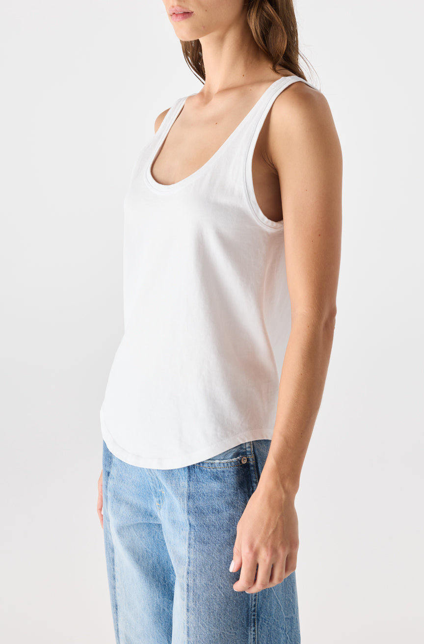 MUSE TANK IN WHITE - Romi Boutique
