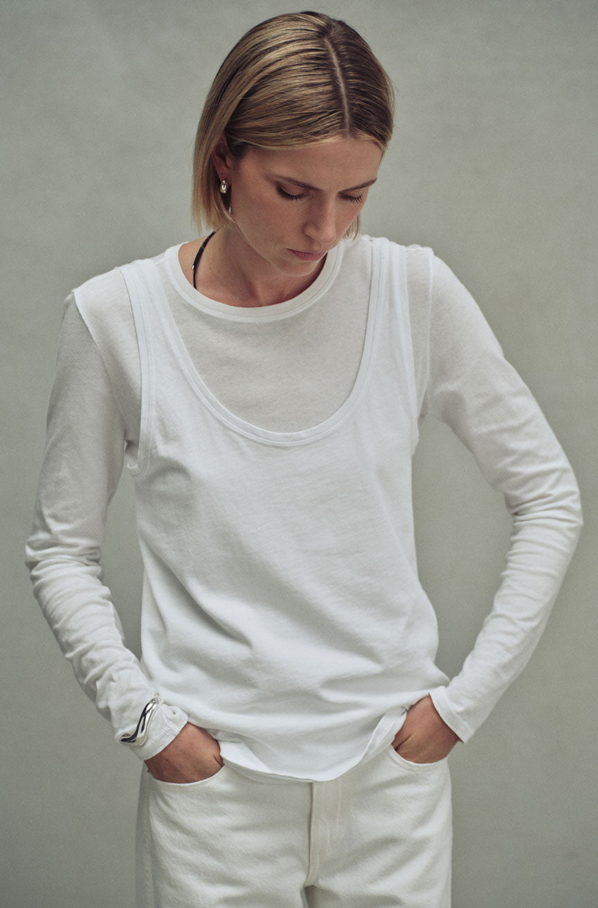 MUSE TANK IN WHITE - Romi Boutique