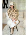 MARU BOMBER IN BEIGE AND CHOCOLATE by Angel Wings - Romi Boutique