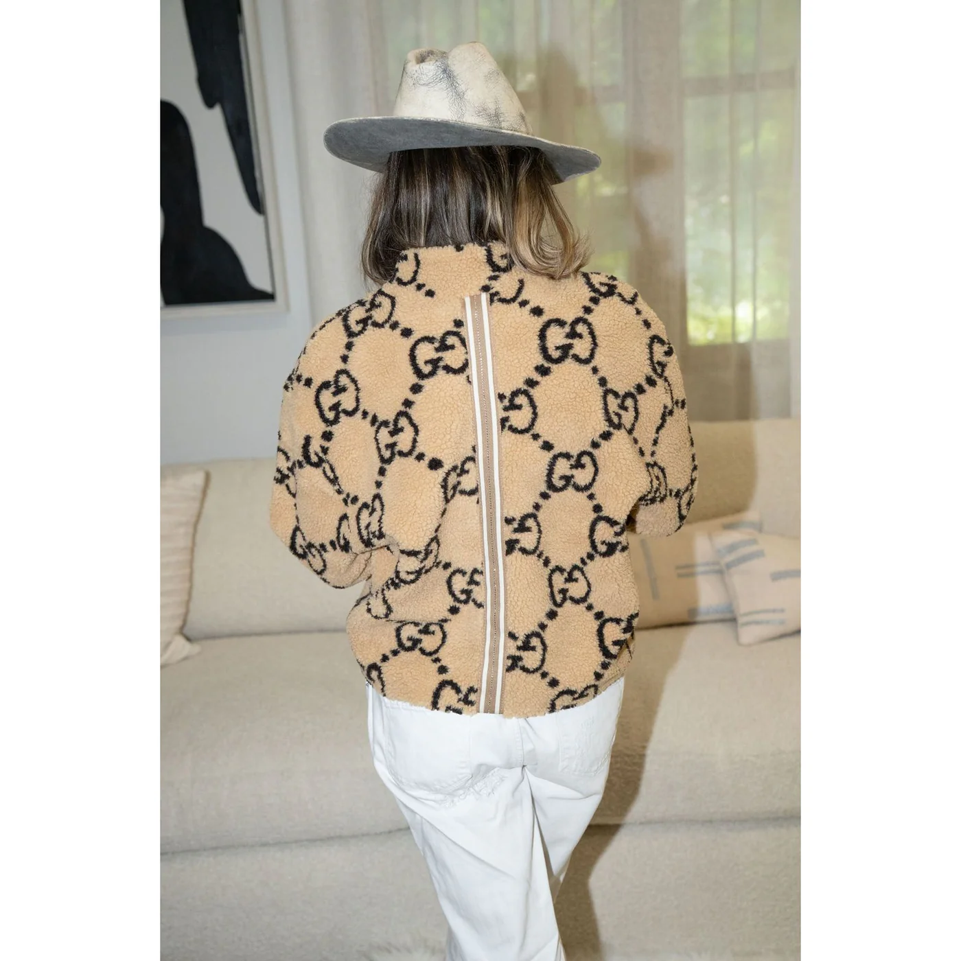 MARU BOMBER IN BEIGE AND CHOCOLATE by Angel Wings - Romi Boutique