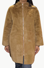 CARIBOU HOODED JACKET IN CAMEL - Romi Boutique