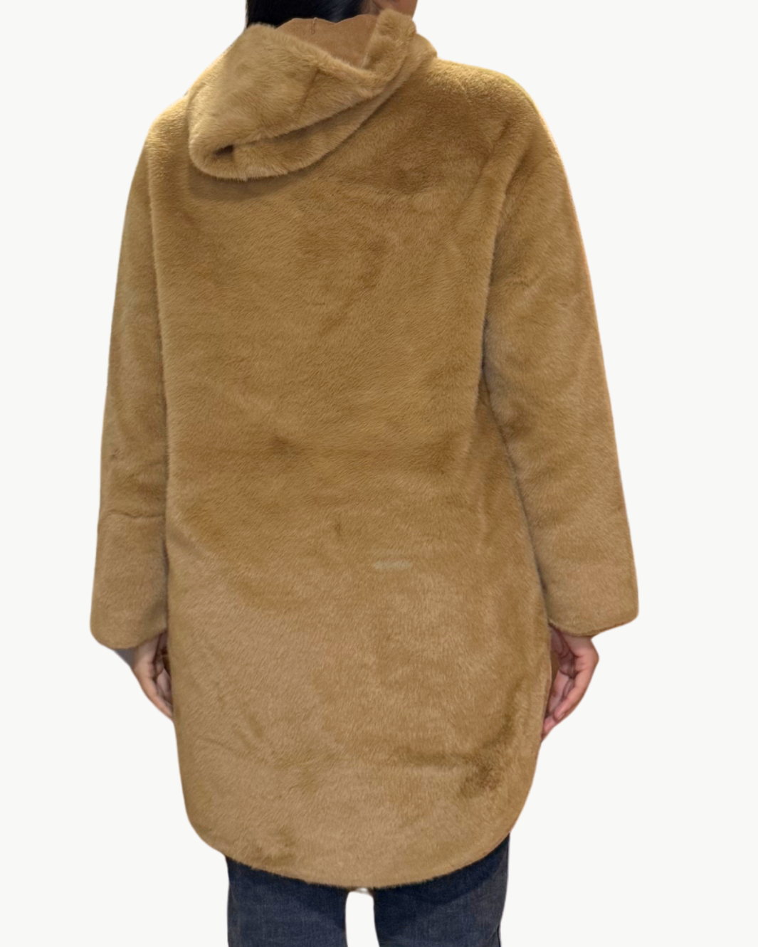 CARIBOU HOODED JACKET IN CAMEL - Romi Boutique