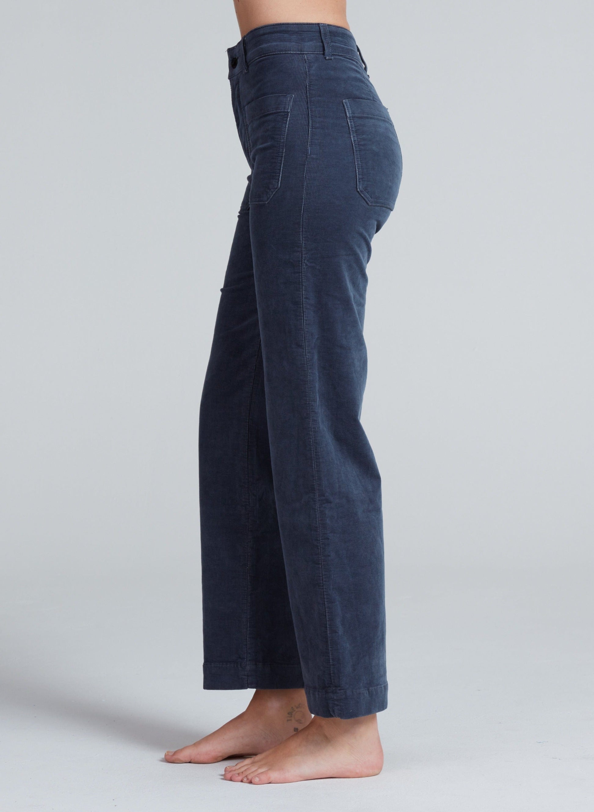 SAILOR PANT CORDUROY IN SLATE - Romi Boutique