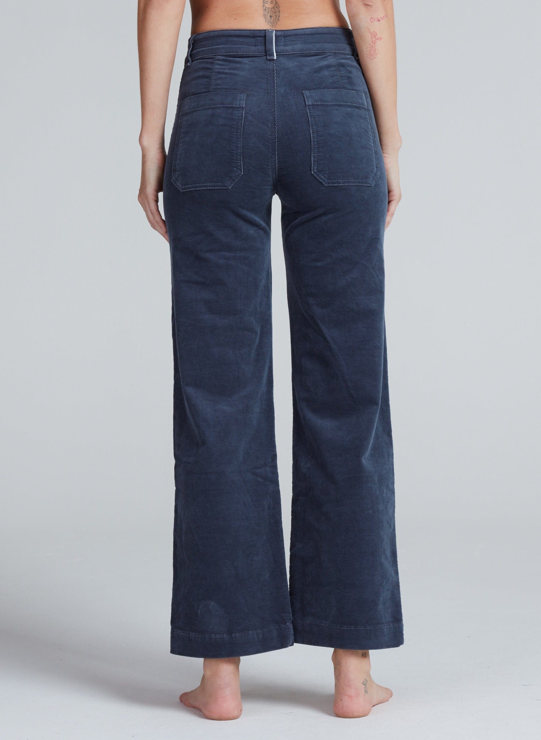 SAILOR PANT CORDUROY IN SLATE - Romi Boutique