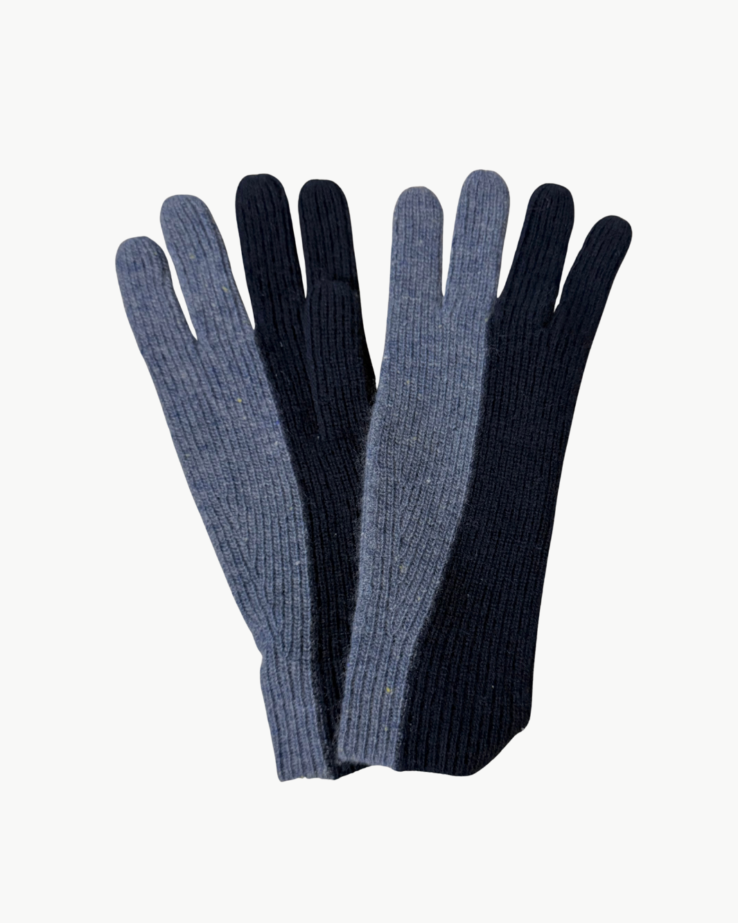 TWO TONE SHAKER GLOVES IN NAVY/RIVERWASH - Romi Boutique