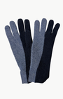 TWO TONE SHAKER GLOVES IN NAVY/RIVERWASH - Romi Boutique