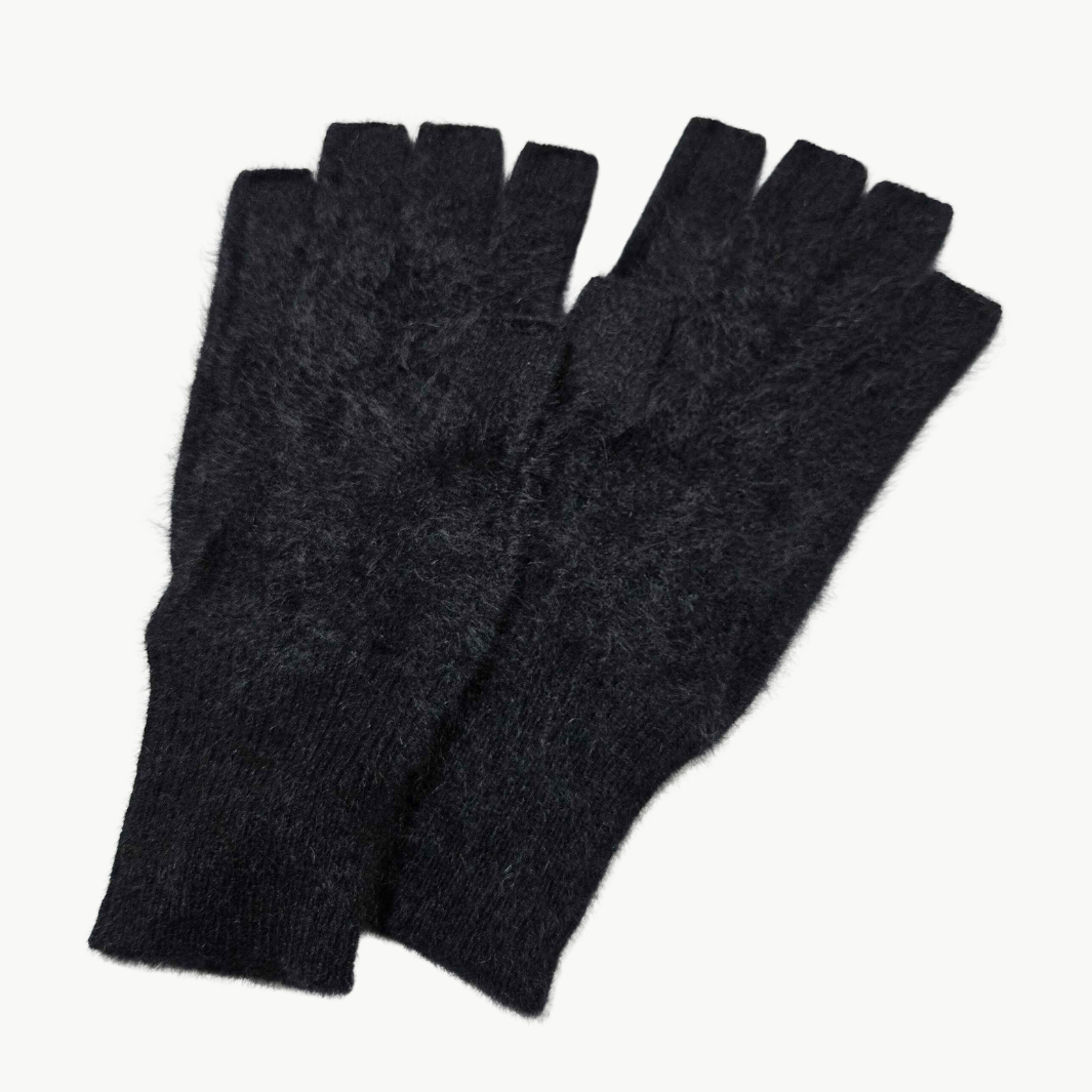 BRUSHED FINGERLESS GLOVES IN NIGHT by Autumn Cashmere - Romi Boutique