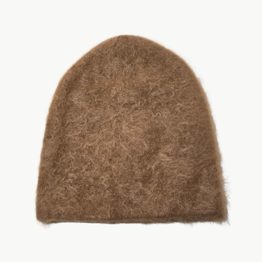 BRUSHED CUFFED BEANIE IN EARTH - Romi Boutique