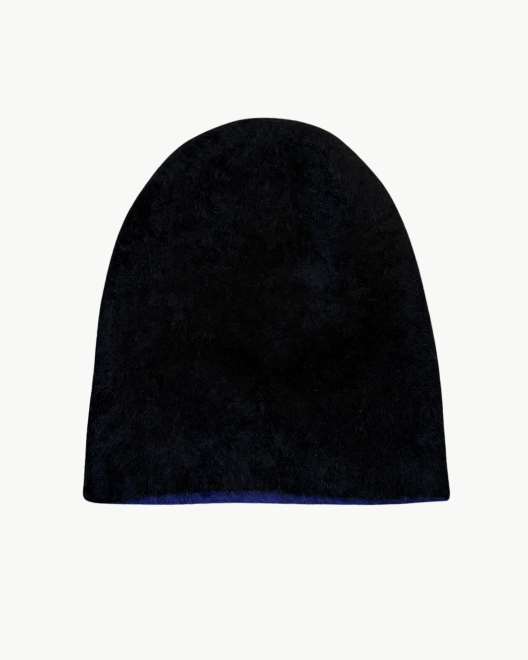 REVERSIBLE BRUSHED CASHMERE BEANIE IN NIGHT/DEEP SEA - Romi Boutique