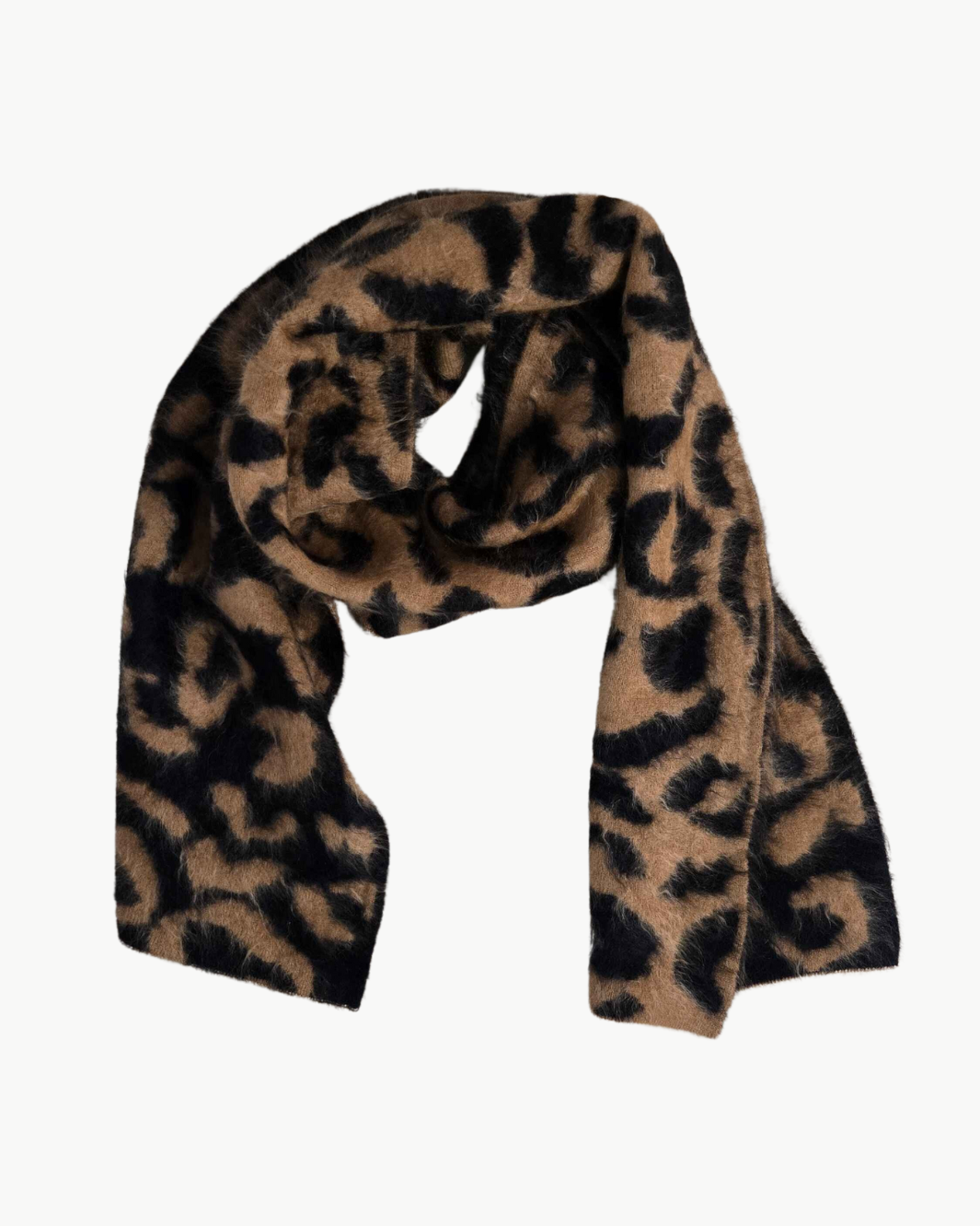 BRUSHED LEOPARD SCARF IN EARTH/NIGHT - Romi Boutique