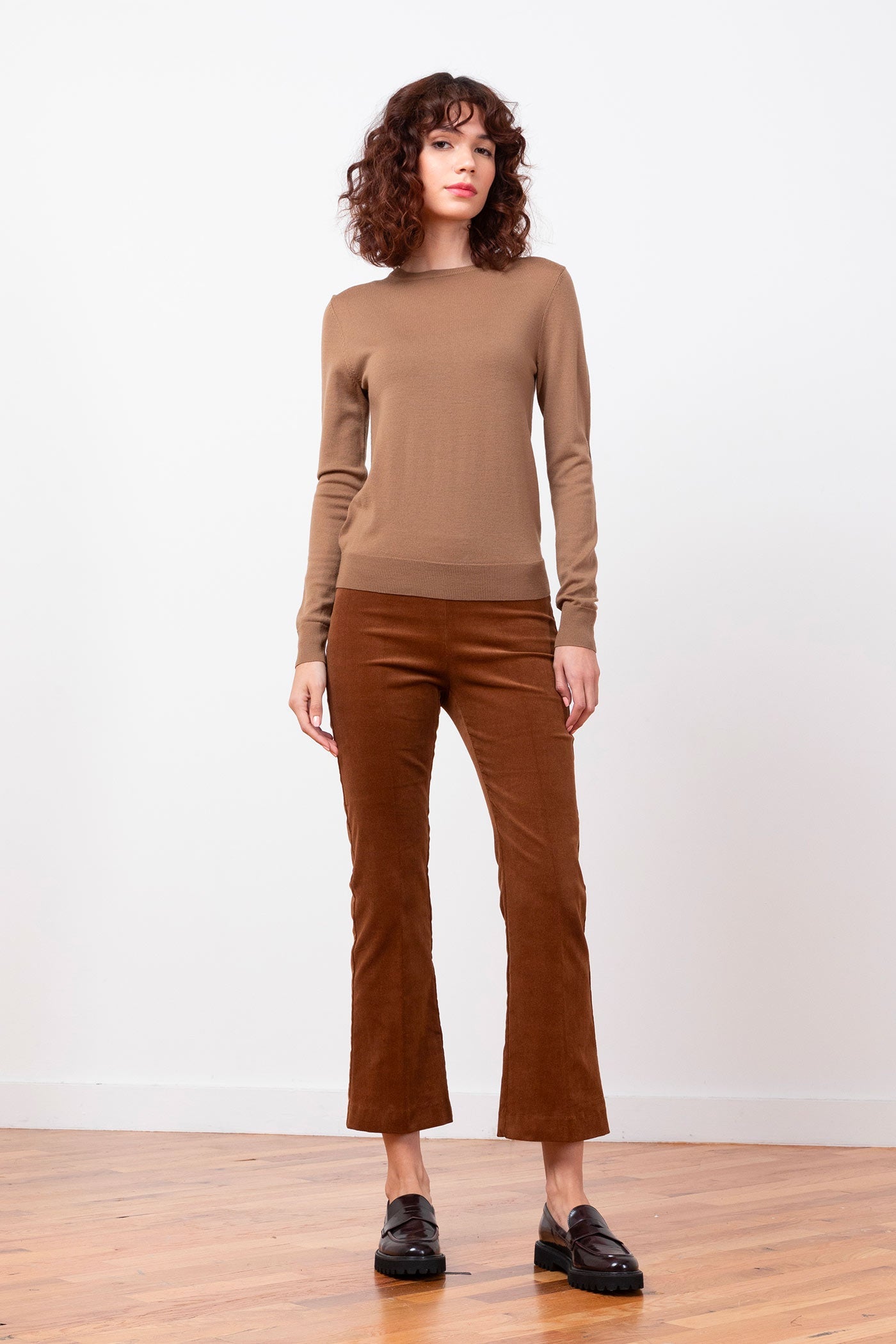 LEO IN FINE CORDUROY COGNAC - Romi Boutique