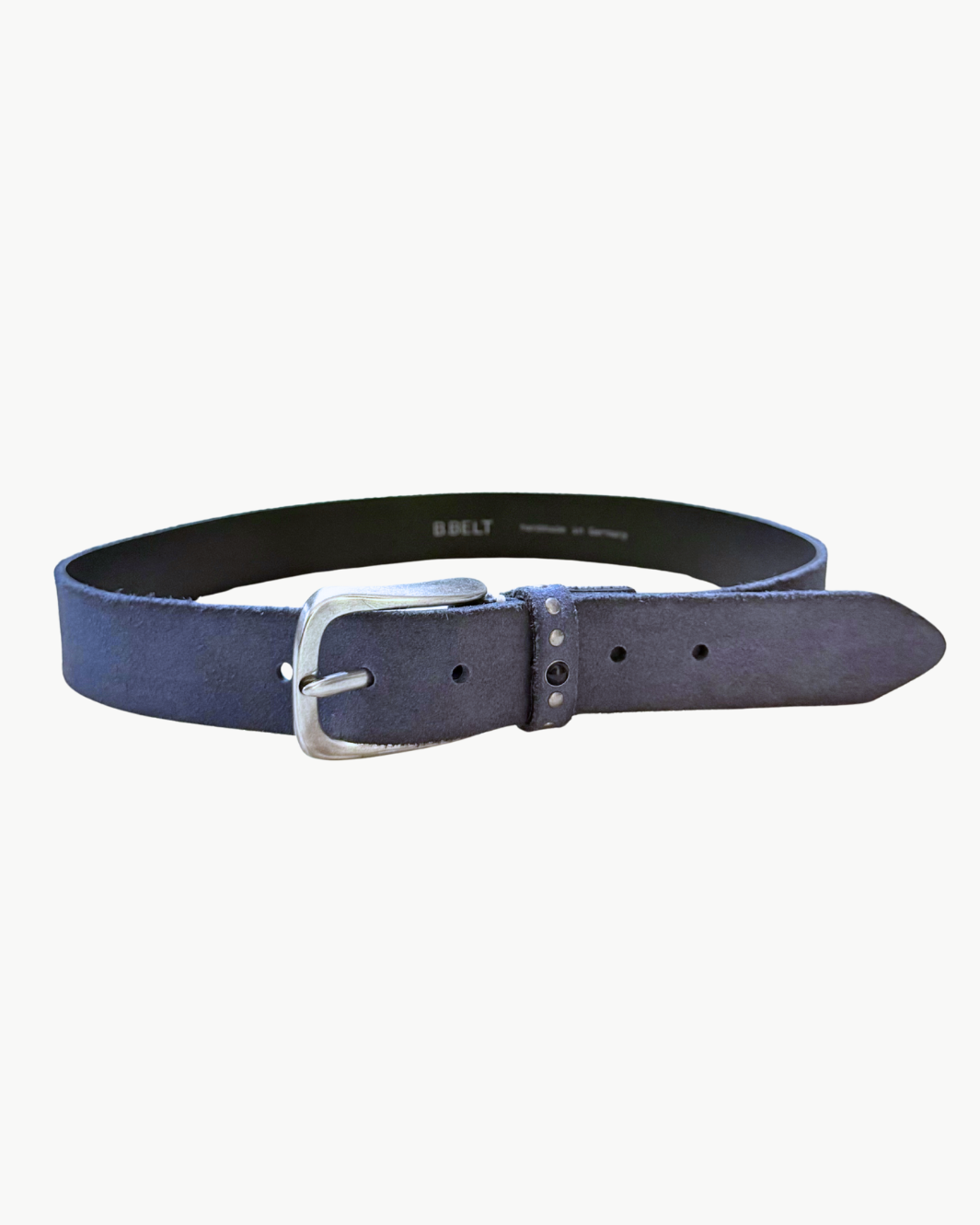 VELISA SILVER SUEDE BELT IN BLUE GREY - Romi Boutique