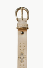 MELINDA GOLD BELT IN CREAM - Romi Boutique