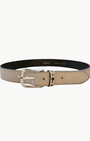 VELISA SILVER SUEDE BELT IN CREAM - Romi Boutique