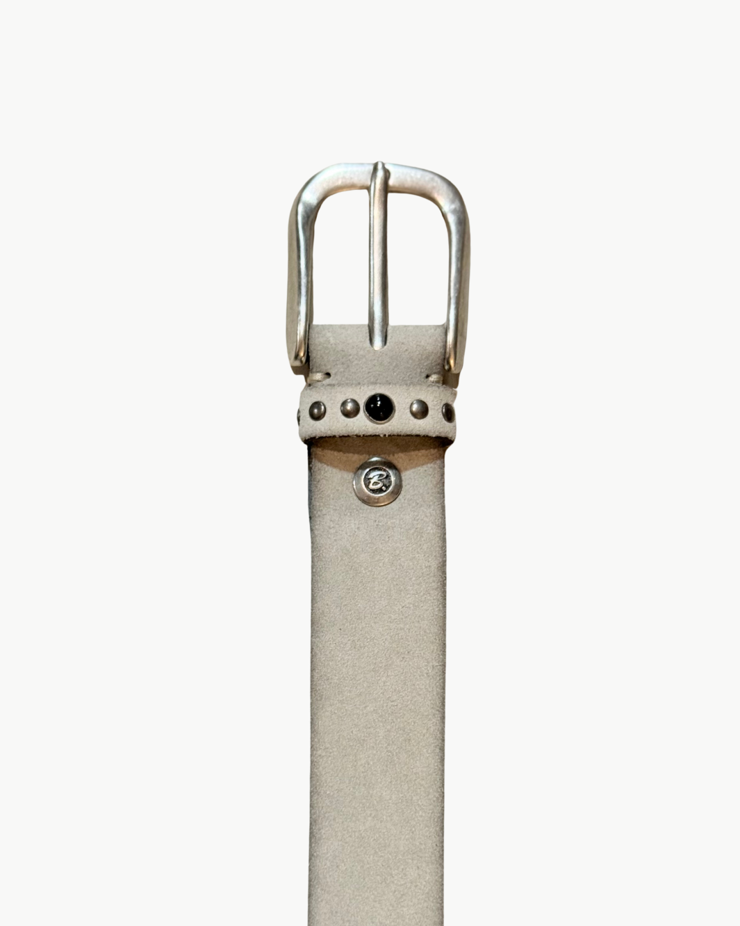 VELISA SILVER SUEDE BELT IN CREAM - Romi Boutique