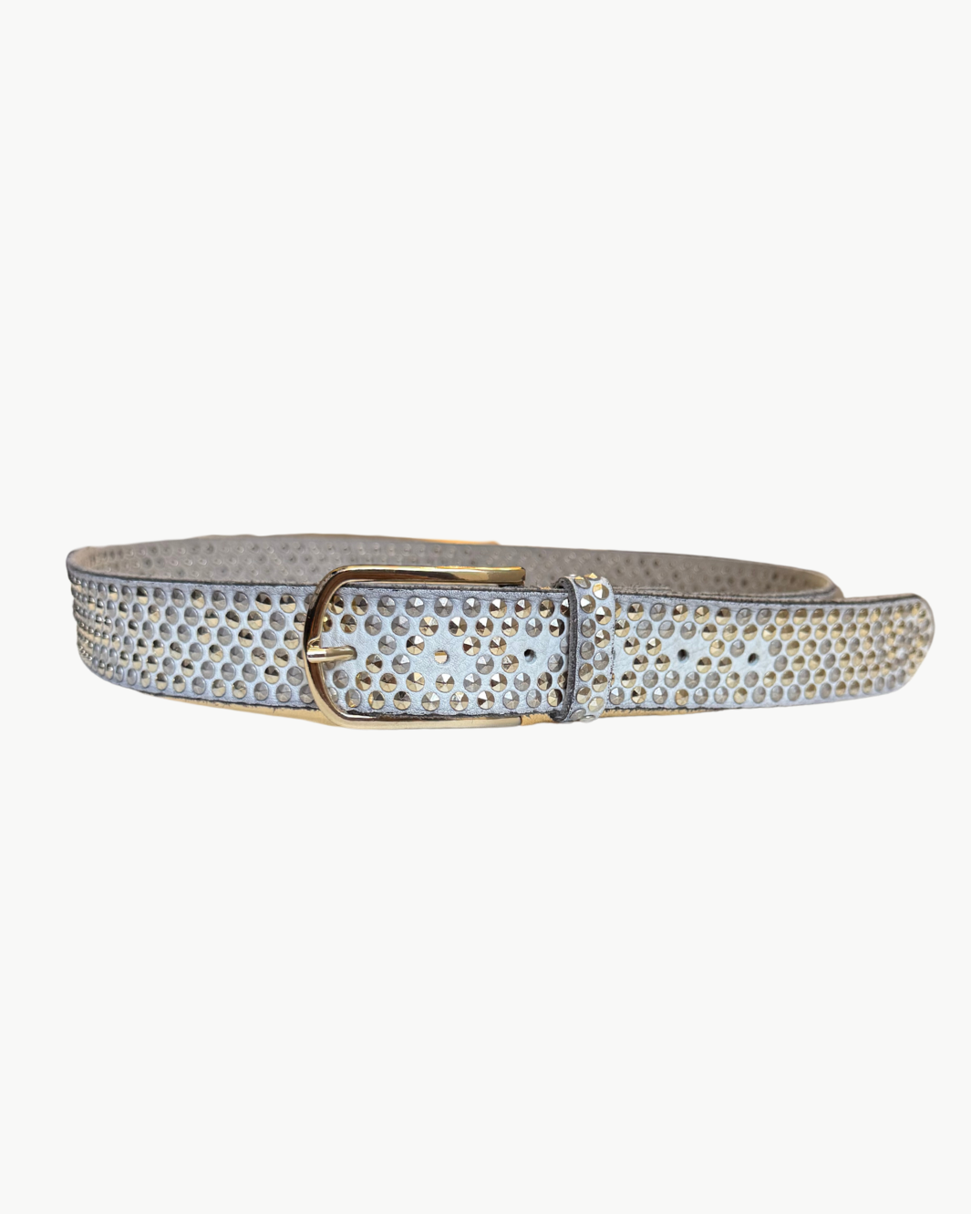 ZOE BELT IN WHITE/GOLD by B. Belt - Romi Boutique