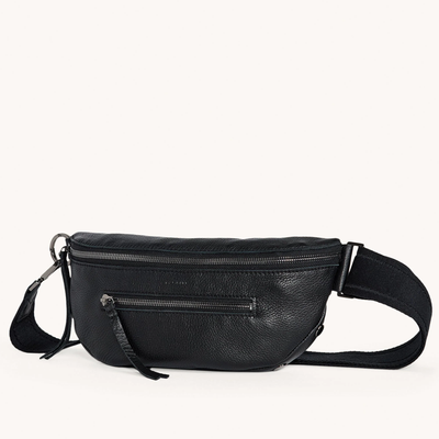 CHARLES CROSSBODY MED IN BLACK/GUNMETAL