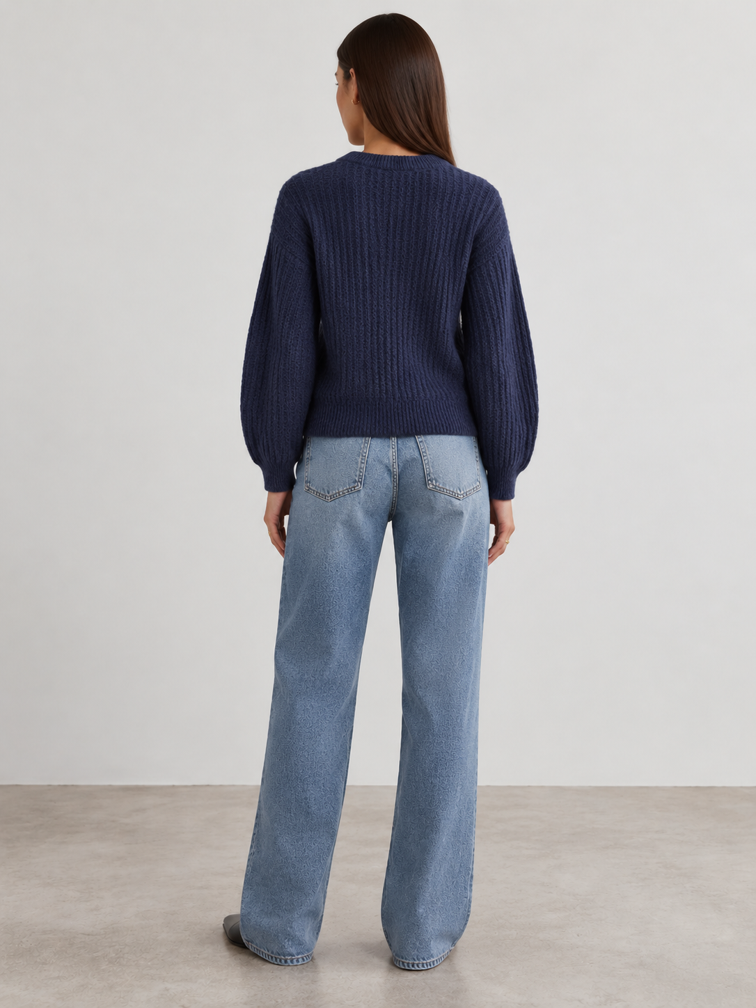 W.Cashmere Lyra Crew Neck Sweater at Romi Boutique
