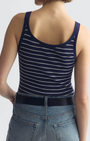 Nili Lotan Wrenely Stripe Sweater Tank at Romi Boutique