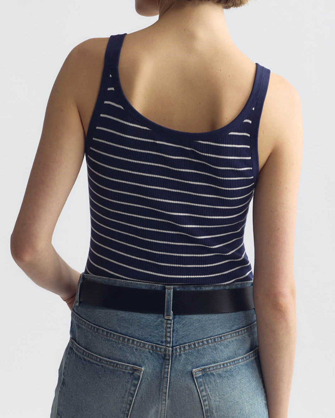 Nili Lotan Wrenely Stripe Sweater Tank at Romi Boutique