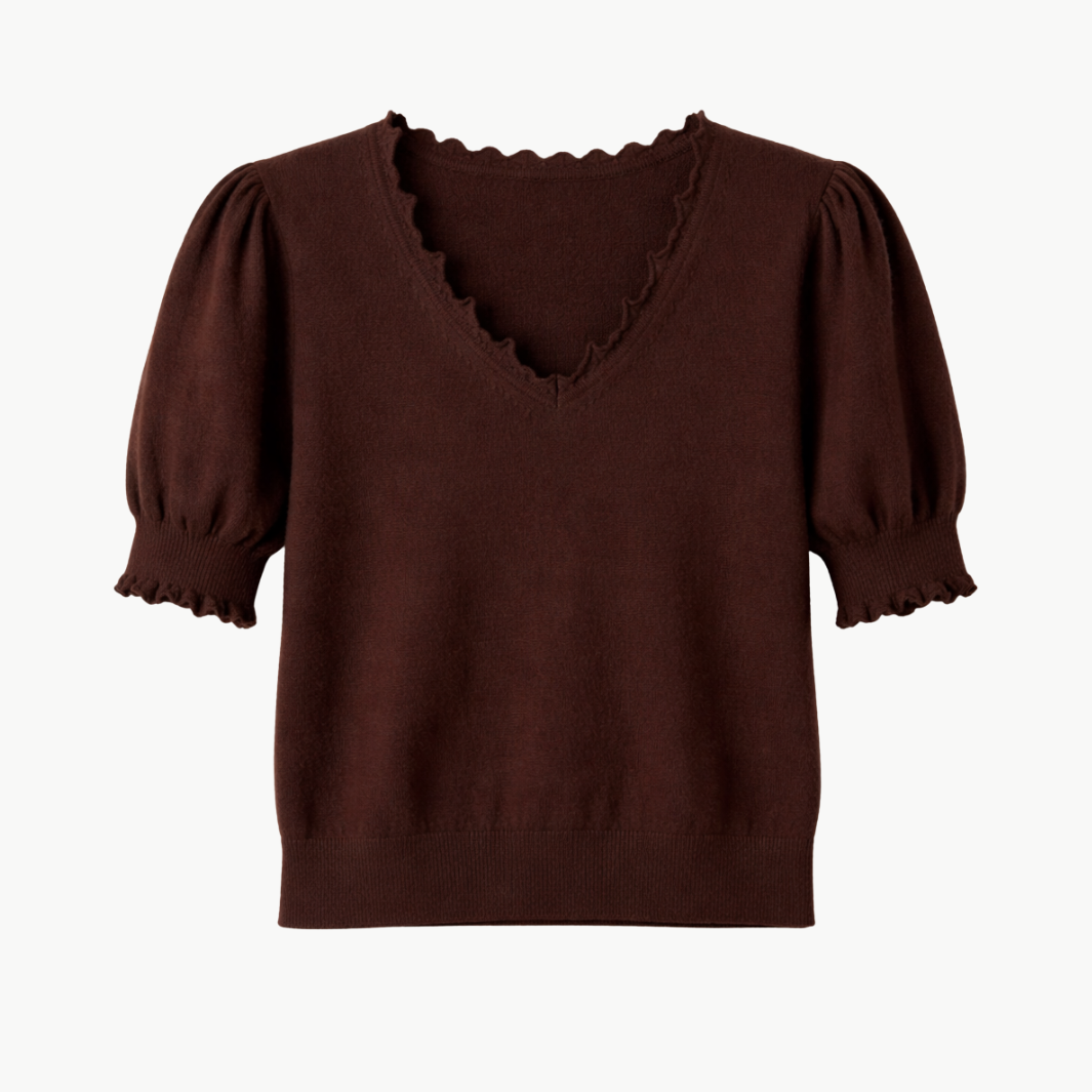 Ulla Johnson POLLINE SHORT SLEEVE TOP at Romi Boutique