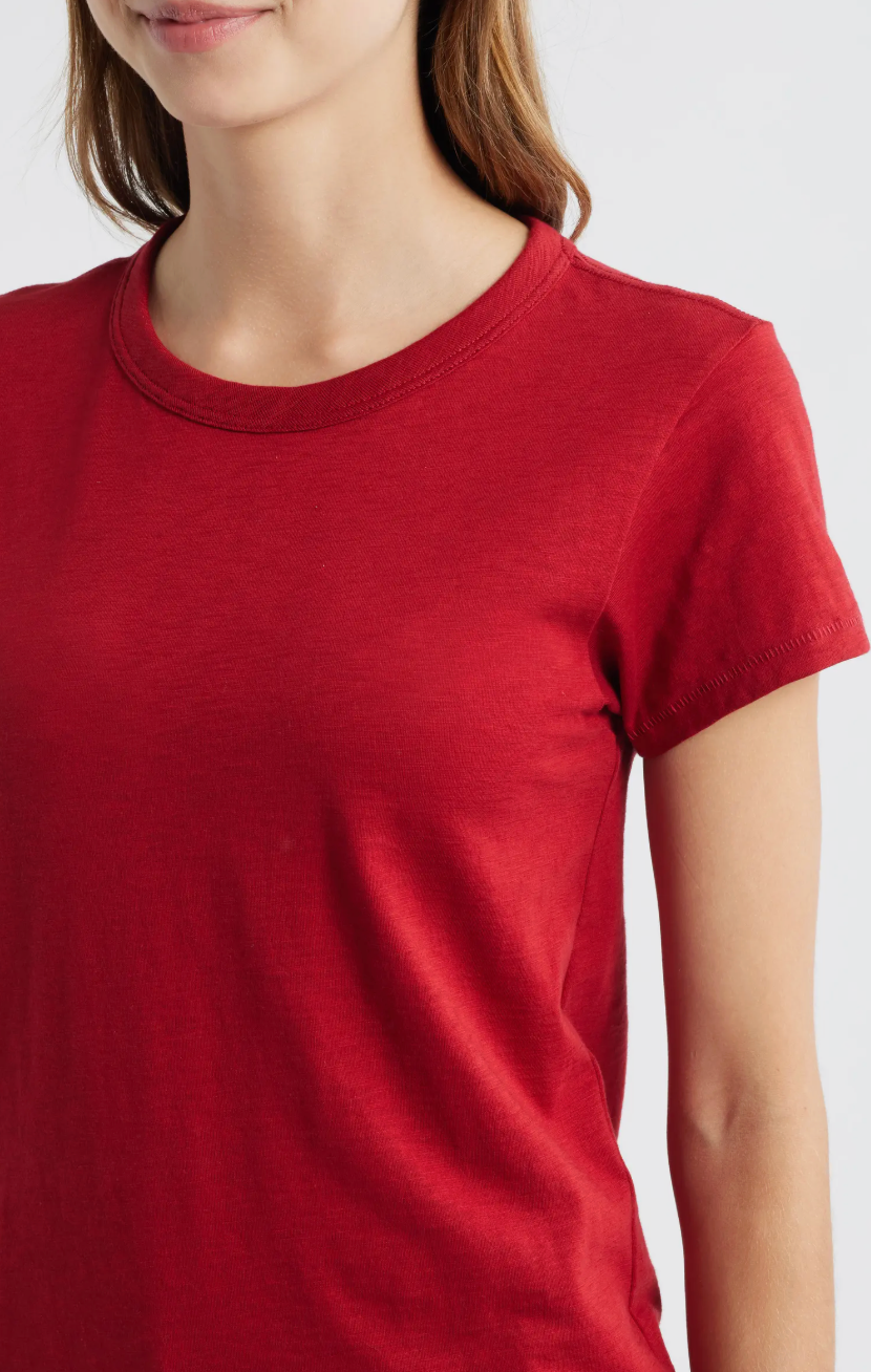 THE SLUB TEE IN RUBY