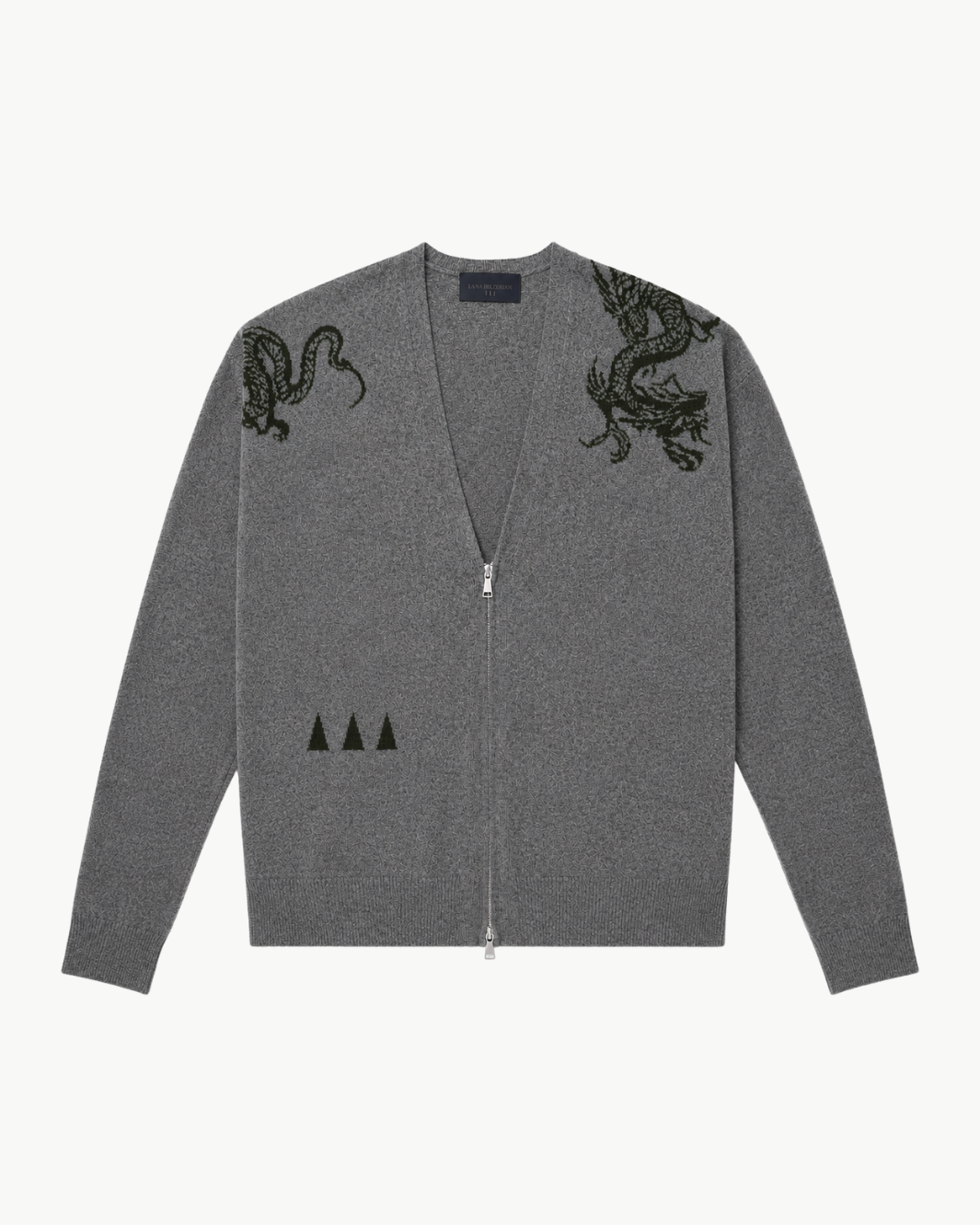 Flo Cashmere Tattoo Hand Jacquard Cardigan