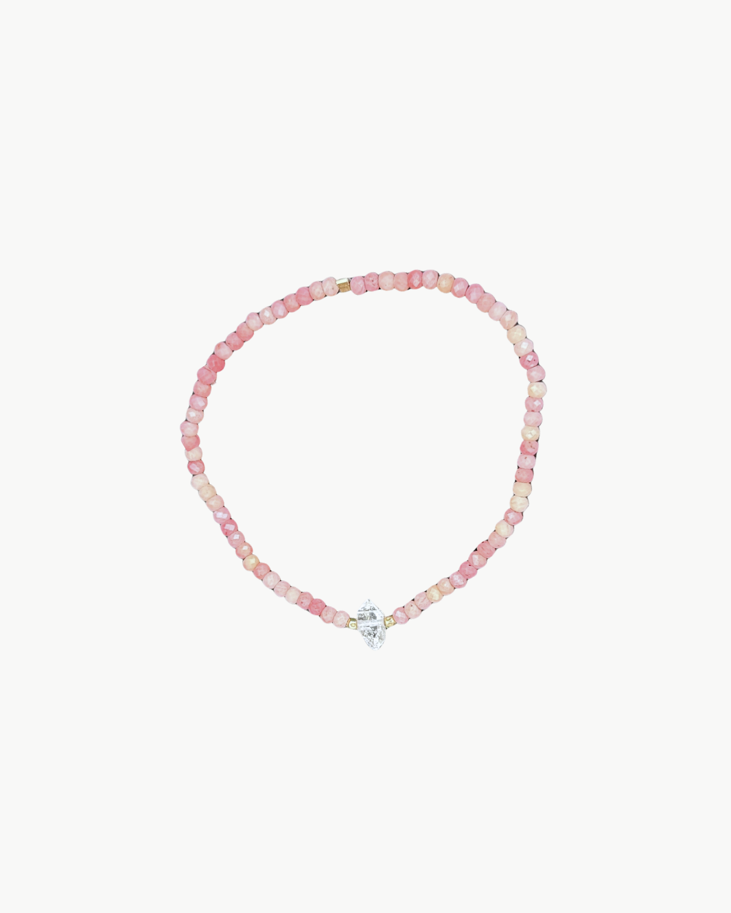 BEADED BRACELET IN DUSTY PINK MULTI