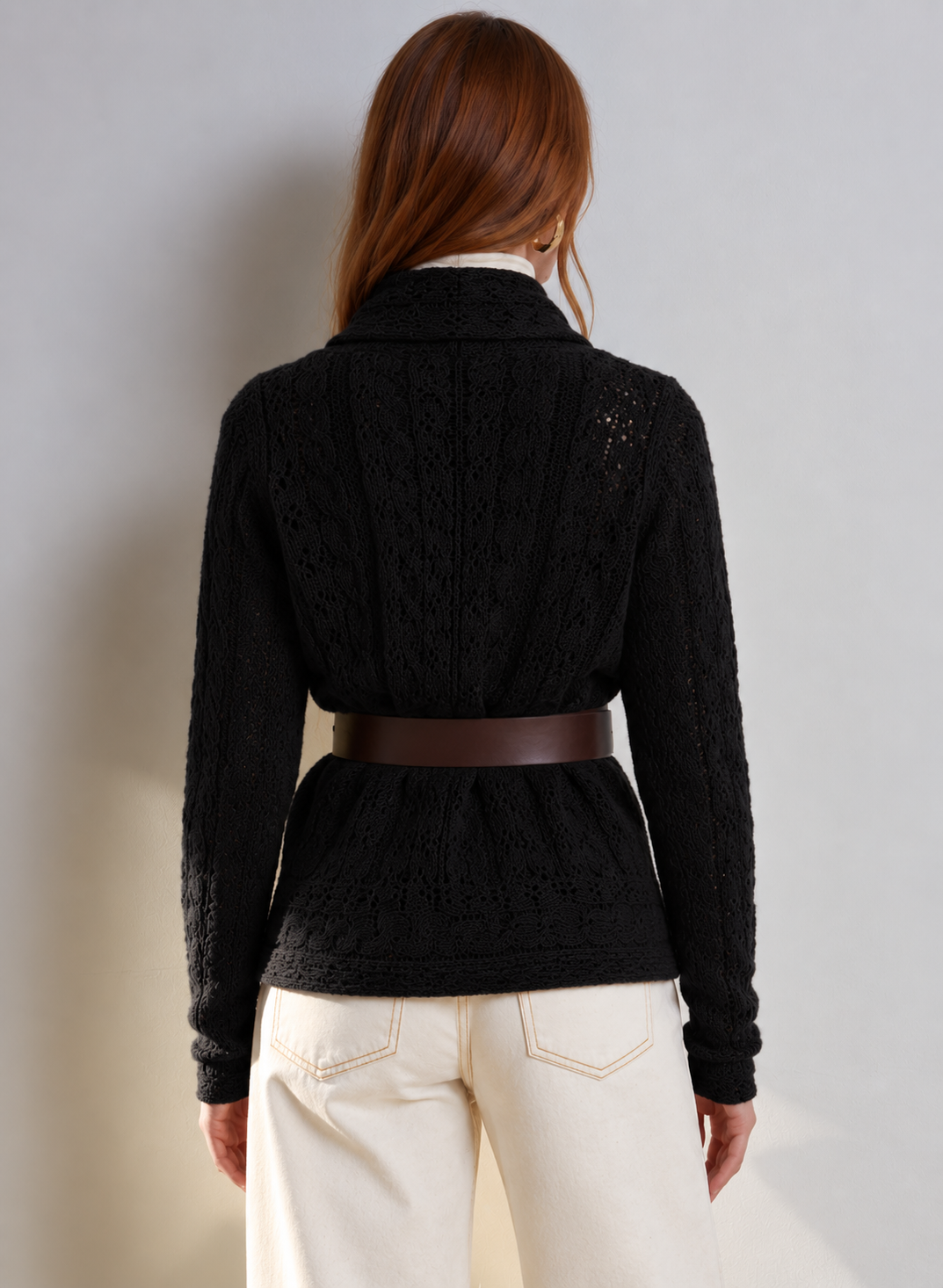 Autumn Cashmere 8-Ply Cable Drape at Romi Boutique