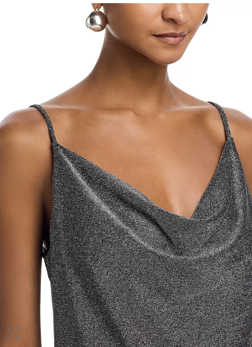 CARLA TANK IN SILVER KNIT