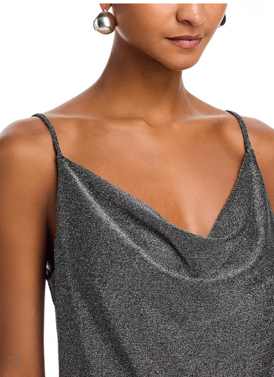 CARLA TANK IN SILVER KNIT