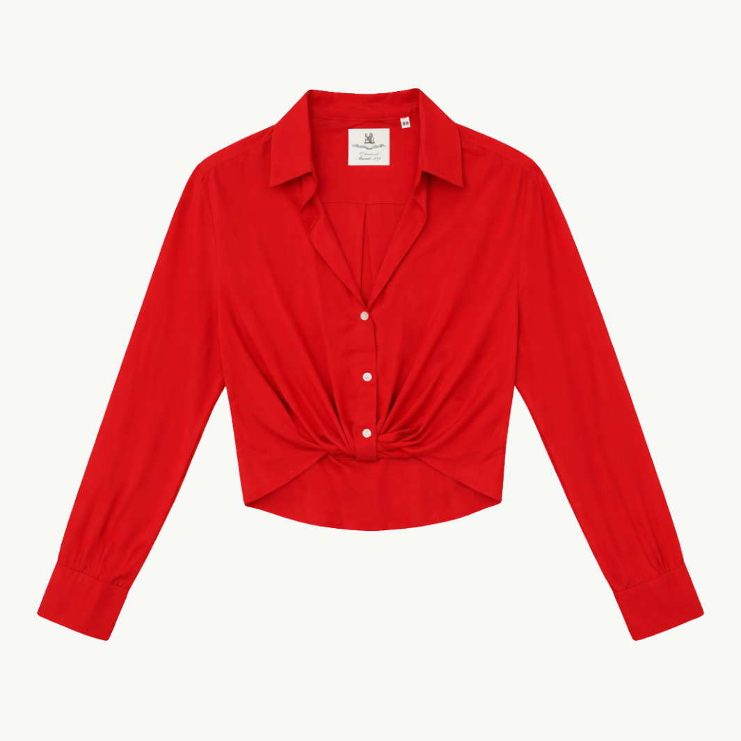 SLIM TWISTED FRONT SHIRT