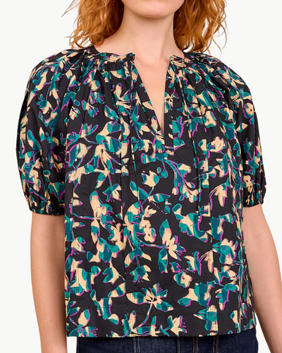 LOLI SHORT SLEEVE BLOUSE IN KALEIDOSCOPE - Romi Boutique