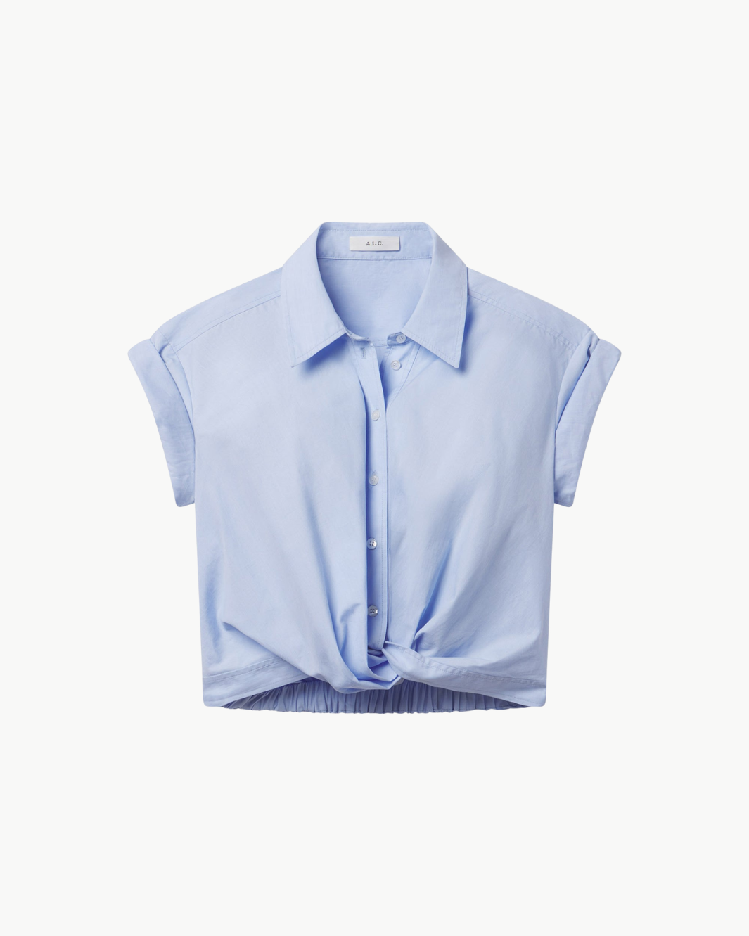 Lily Short Sleeve Cropped Cotton Shirt