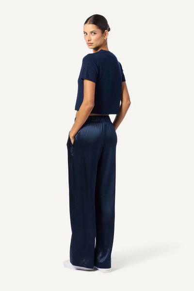 BRYNN HIGH RISE PULL ON WIDE LEG PANT IN MIDNIGHT NAVY