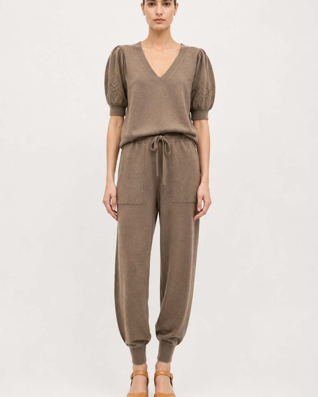 Reina Puff Cashmere Top