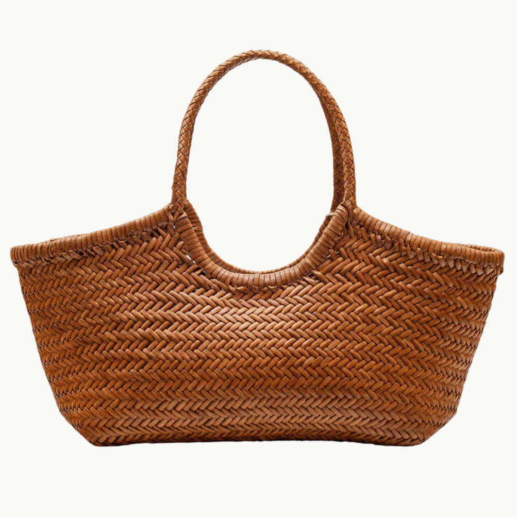 Dragon Diffusion NANTUCKET BASKET BIG IN TAN at Romi Boutique